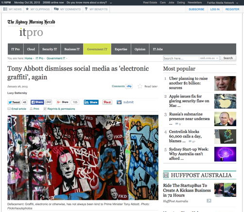 Abbott FKD featured in Sydney Morning Herald 26-01-2015 by artist sittoula sitlakone